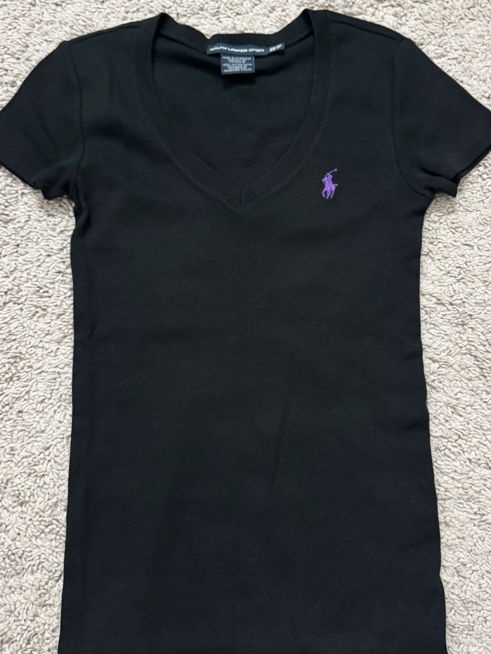 Ralph Lauren Black Short Sleeve V-Neck